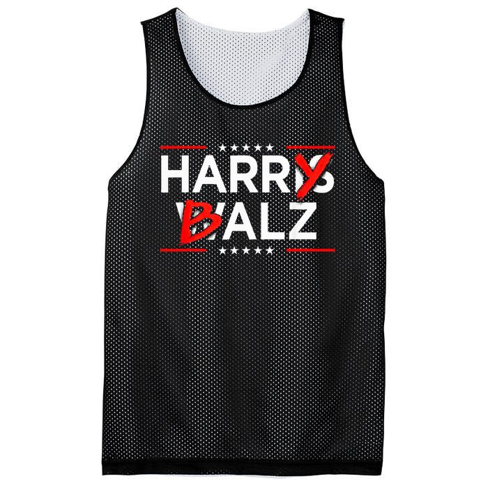 Funny Harris Walz 24 Harry Balz 2024 Meme Kamala Harris Mesh Reversible Basketball Jersey Tank