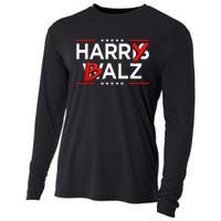 Funny Harris Walz 24 Harry Balz 2024 Meme Kamala Harris Cooling Performance Long Sleeve Crew