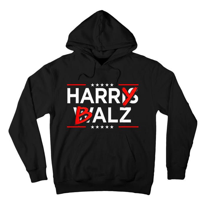 Funny Harris Walz 24 Harry Balz 2024 Meme Kamala Harris Tall Hoodie