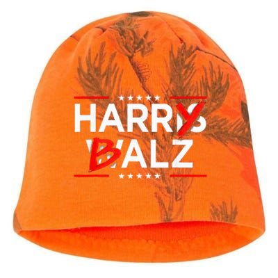 Funny Harris Walz 24 Harry Balz 2024 Meme Kamala Harris Kati - Camo Knit Beanie