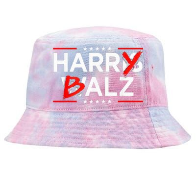 Funny Harris Walz 24 Harry Balz 2024 Meme Kamala Harris Tie-Dyed Bucket Hat