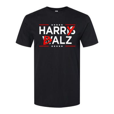 Funny Harris Walz 24 Harry Balz 2024 Meme Kamala Harris Softstyle CVC T-Shirt