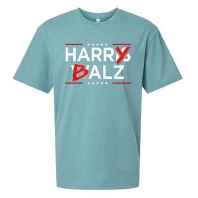 Funny Harris Walz 24 Harry Balz 2024 Meme Kamala Harris Sueded Cloud Jersey T-Shirt