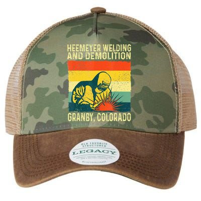 Funny Heemeyer Welding And Demolition Granby Vintage Legacy Tie Dye Trucker Hat