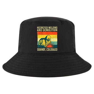 Funny Heemeyer Welding And Demolition Granby Vintage Cool Comfort Performance Bucket Hat