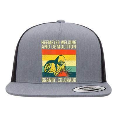 Funny Heemeyer Welding And Demolition Granby Vintage Flat Bill Trucker Hat