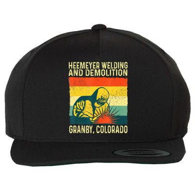 Funny Heemeyer Welding And Demolition Granby Vintage Wool Snapback Cap