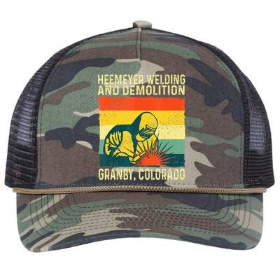 Funny Heemeyer Welding And Demolition Granby Vintage Retro Rope Trucker Hat Cap