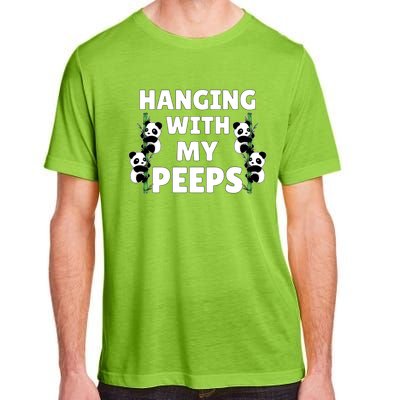 Funny Hanging With My Peeps Panda Gift Adult ChromaSoft Performance T-Shirt