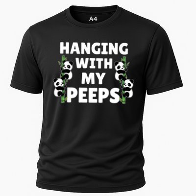 Funny Hanging With My Peeps Panda Gift Performance Shirt