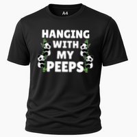 Funny Hanging With My Peeps Panda Gift Cooling Performance Crew T-Shirt