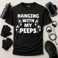 Funny Hanging With My Peeps Panda Gift Cooling Performance Crew T-Shirt