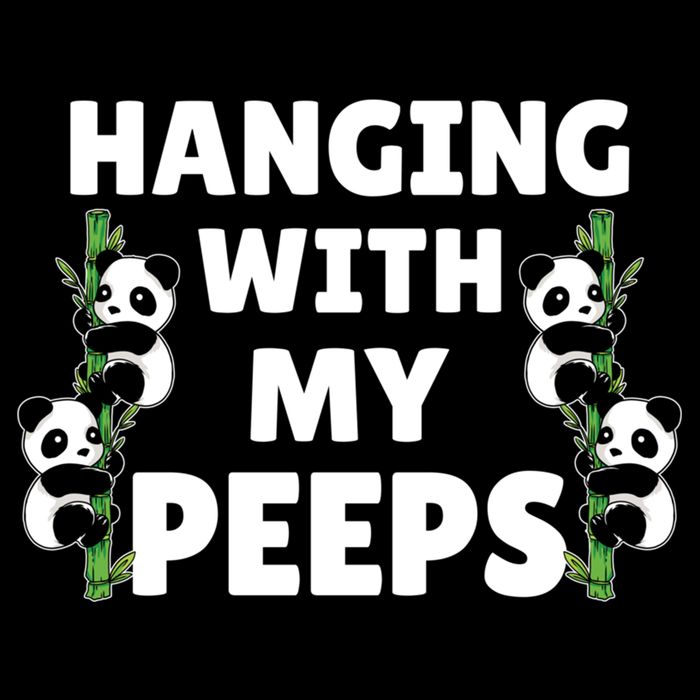 Funny Hanging With My Peeps Panda Gift Cooling Performance Crew T-Shirt