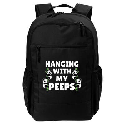 Funny Hanging With My Peeps Panda Gift Backpack