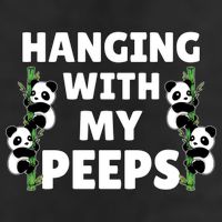 Funny Hanging With My Peeps Panda Gift Adult Drive Performance Visor