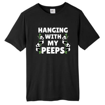 Funny Hanging With My Peeps Panda Gift Tall Fusion ChromaSoft Performance T-Shirt