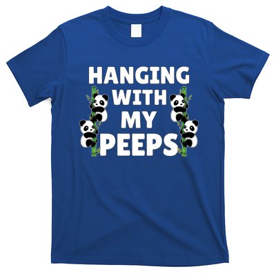 Funny Hanging With My Peeps Panda Gift T-Shirt
