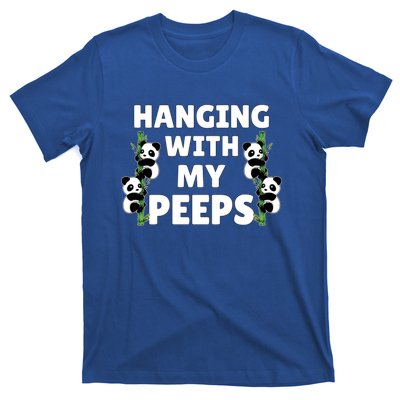 Funny Hanging With My Peeps Panda Gift T-Shirt