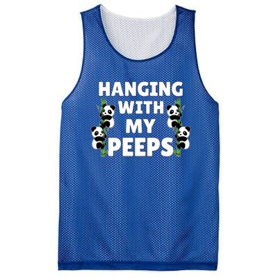 Funny Hanging With My Peeps Panda Gift Mesh Reversible Basketball Jersey Tank