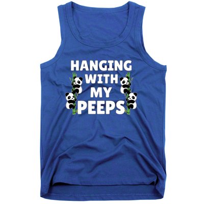 Funny Hanging With My Peeps Panda Gift Tank Top