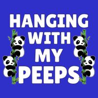 Funny Hanging With My Peeps Panda Gift Zip Tote Bag