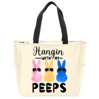 Funny Hangin With My Peeps Easter Bunny Chillin With Peeps Gift Zip Tote Bag