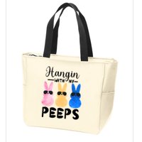 Funny Hangin With My Peeps Easter Bunny Chillin With Peeps Gift Zip Tote Bag