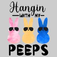 Funny Hangin With My Peeps Easter Bunny Chillin With Peeps Gift Tie-Dye T-Shirt