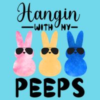 Funny Hangin With My Peeps Easter Bunny Chillin With Peeps Gift Magnet
