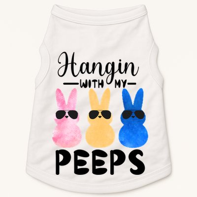 Funny Hangin With My Peeps Easter Bunny Chillin With Peeps Gift Doggie Tank
