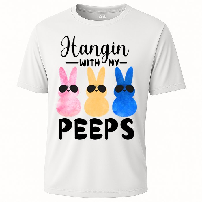 Funny Hangin With My Peeps Easter Bunny Chillin With Peeps Gift Cooling Performance Crew T-Shirt