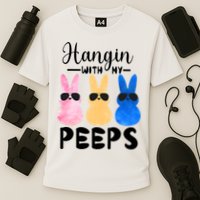 Funny Hangin With My Peeps Easter Bunny Chillin With Peeps Gift Cooling Performance Crew T-Shirt