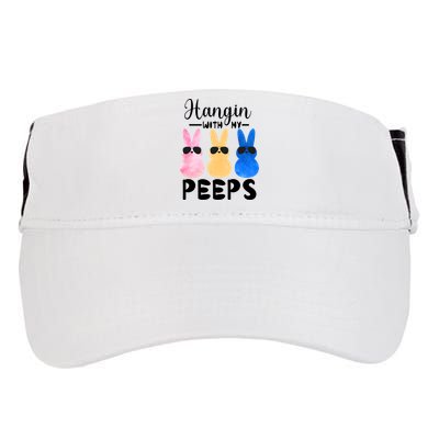 Funny Hangin With My Peeps Easter Bunny Chillin With Peeps Gift Adult Drive Performance Visor