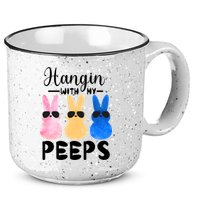 Funny Hangin With My Peeps Easter Bunny Chillin With Peeps Gift 15oz Campfire Ceramic Mug