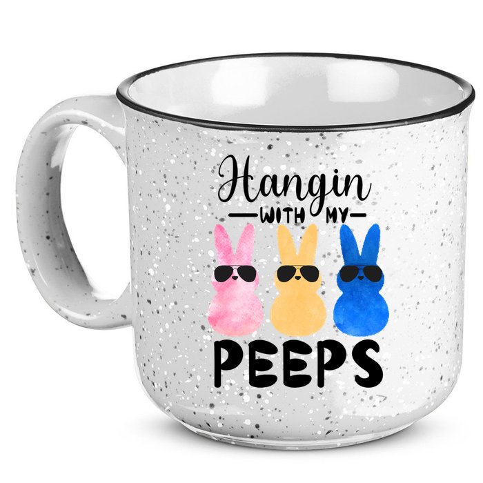 Funny Hangin With My Peeps Easter Bunny Chillin With Peeps Gift 15oz Campfire Ceramic Mug