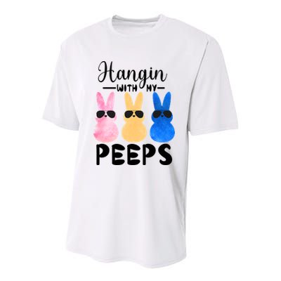 Funny Hangin With My Peeps Easter Bunny Chillin With Peeps Gift Youth Performance Sprint T-Shirt