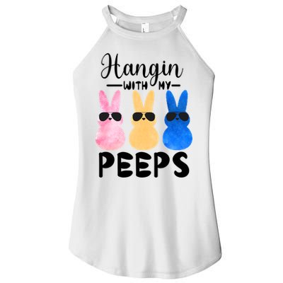 Funny Hangin With My Peeps Easter Bunny Chillin With Peeps Gift Women's Perfect Tri Rocker Tank