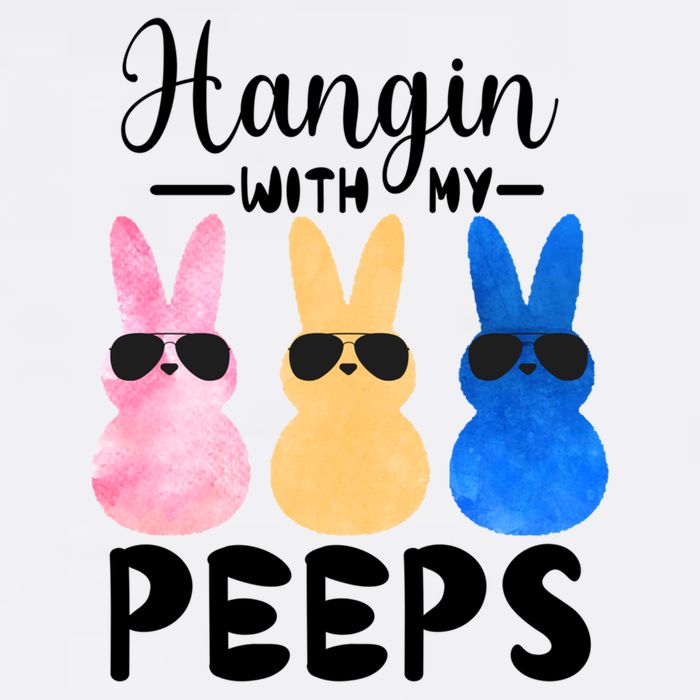 Funny Hangin With My Peeps Easter Bunny Chillin With Peeps Gift Wool Snapback Cap