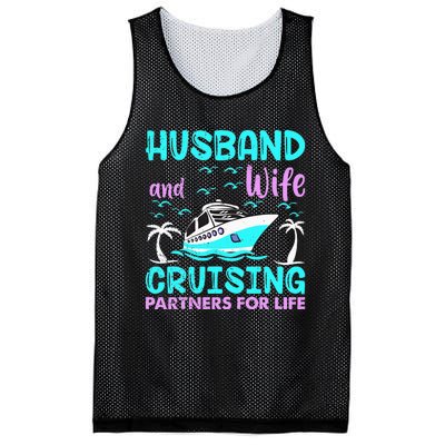 funny Husband Wife Cruising Partners for Life Mesh Reversible Basketball Jersey Tank