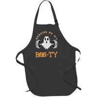 Funny Halloween Workout Gym Working On My Boo Ty Ghost Full-Length Apron With Pockets