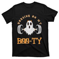 Funny Halloween Workout Gym Working On My Boo Ty Ghost T-Shirt