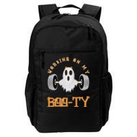 Funny Halloween Workout Gym Working On My Boo Ty Ghost Daily Commute Backpack