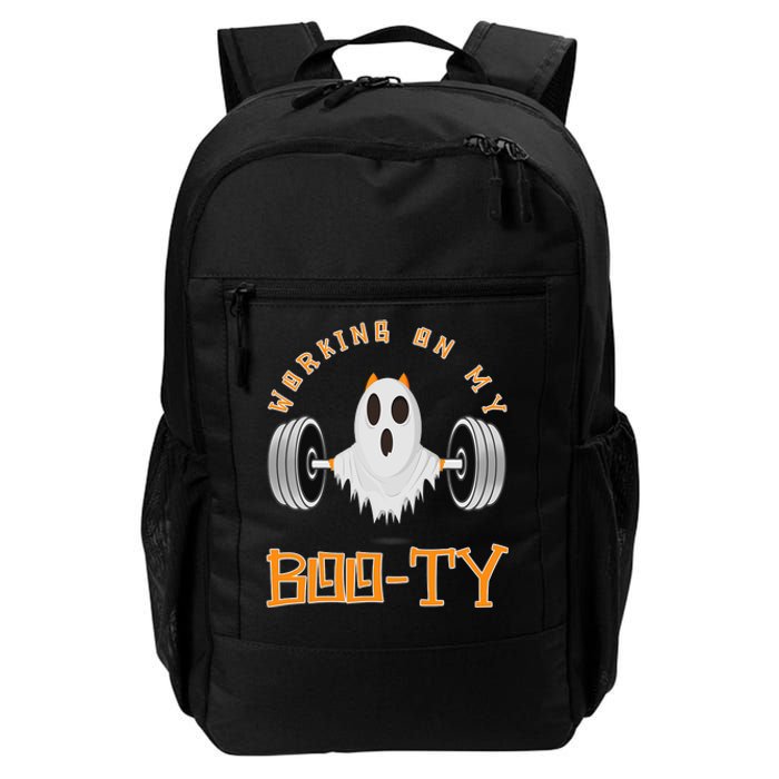 Funny Halloween Workout Gym Working On My Boo Ty Ghost Daily Commute Backpack