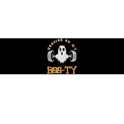 Funny Halloween Workout Gym Working On My Boo Ty Ghost Bumper Sticker