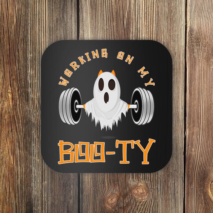 Funny Halloween Workout Gym Working On My Boo Ty Ghost Coaster