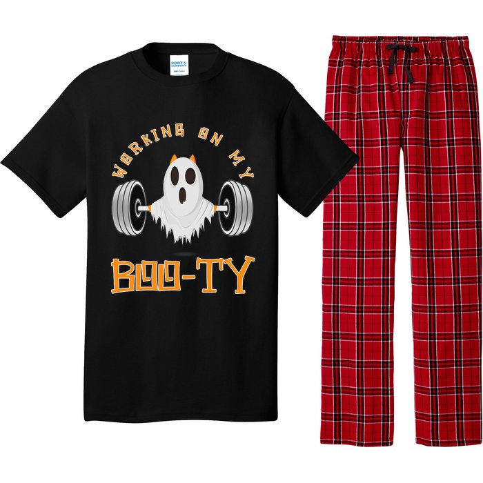 Funny Halloween Workout Gym Working On My Boo Ty Ghost Pajama Set