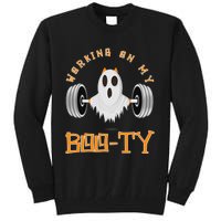 Funny Halloween Workout Gym Working On My Boo Ty Ghost Tall Sweatshirt