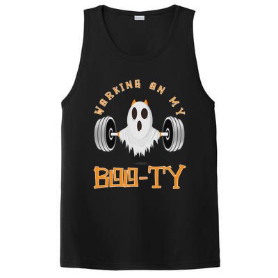 Funny Halloween Workout Gym Working On My Boo Ty Ghost PosiCharge Competitor Tank