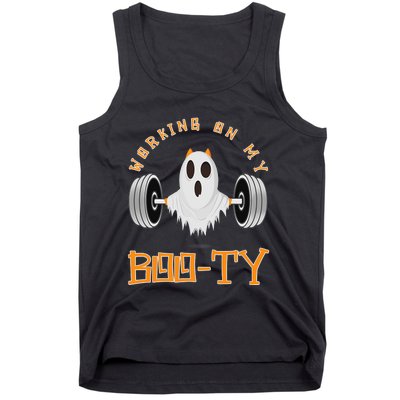 Funny Halloween Workout Gym Working On My Boo Ty Ghost Tank Top