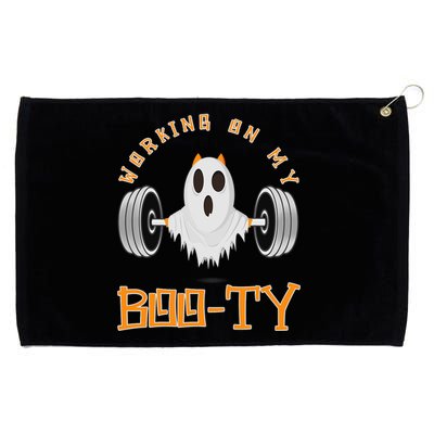 Funny Halloween Workout Gym Working On My Boo Ty Ghost Grommeted Golf Towel